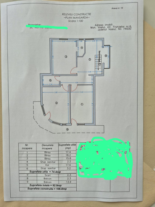 Spatiu birouri, diverse afaceri, in Vaslui, in spatele fostului BCR,Ultracentral