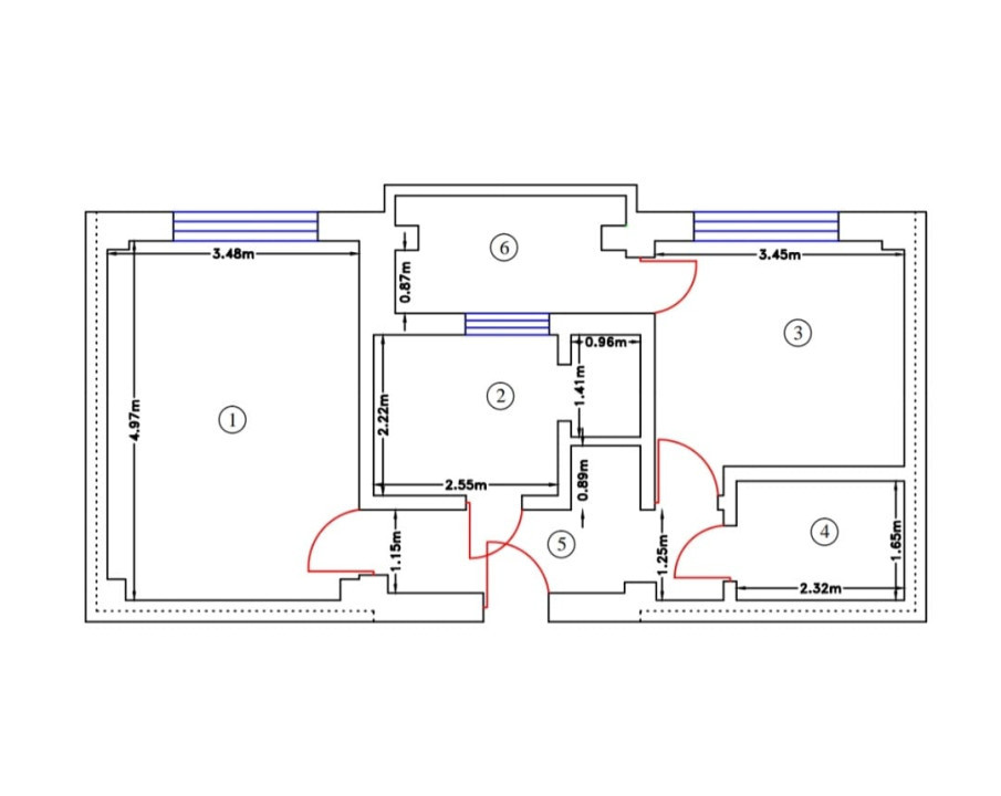 Apartament decomandat cu 2 camere, etaj1/3, Vaslui, Vis-a-vis de Primarie