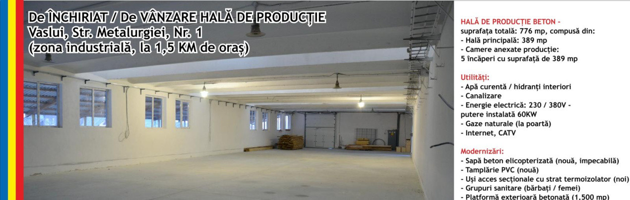 Hala de inchiriat