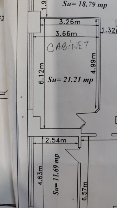 Spatiu birou, 22 mp utili, zona Central, Vaslui